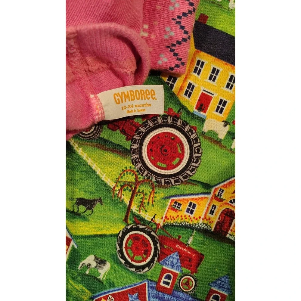 Gymboree Girls Footed Tights 2-Pack Fair Isle Pink/White 6-12m Poodle 12-24m
